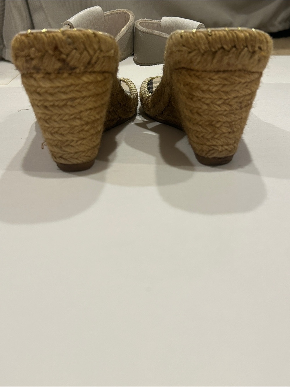 Designer Inspired Nova Check Wedge Sandals women’s Size EU 38 - Picture 6 of 13